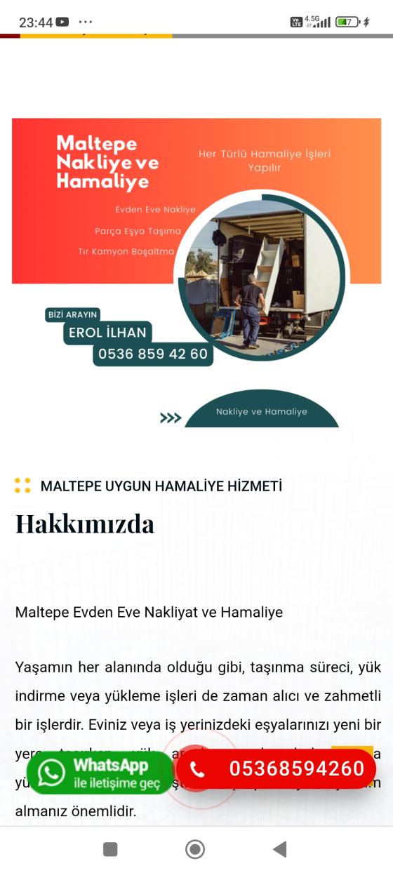 Maltepe Uygun Hamal Taşıma ☎️ 05368594260